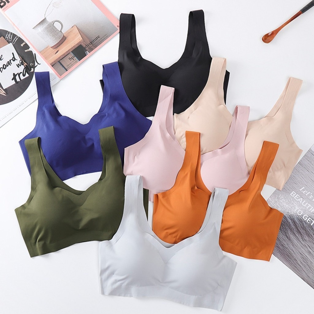 3PCS Sexy Sports Bra Seamless  - Full Coverage Bra ulasan dan harga