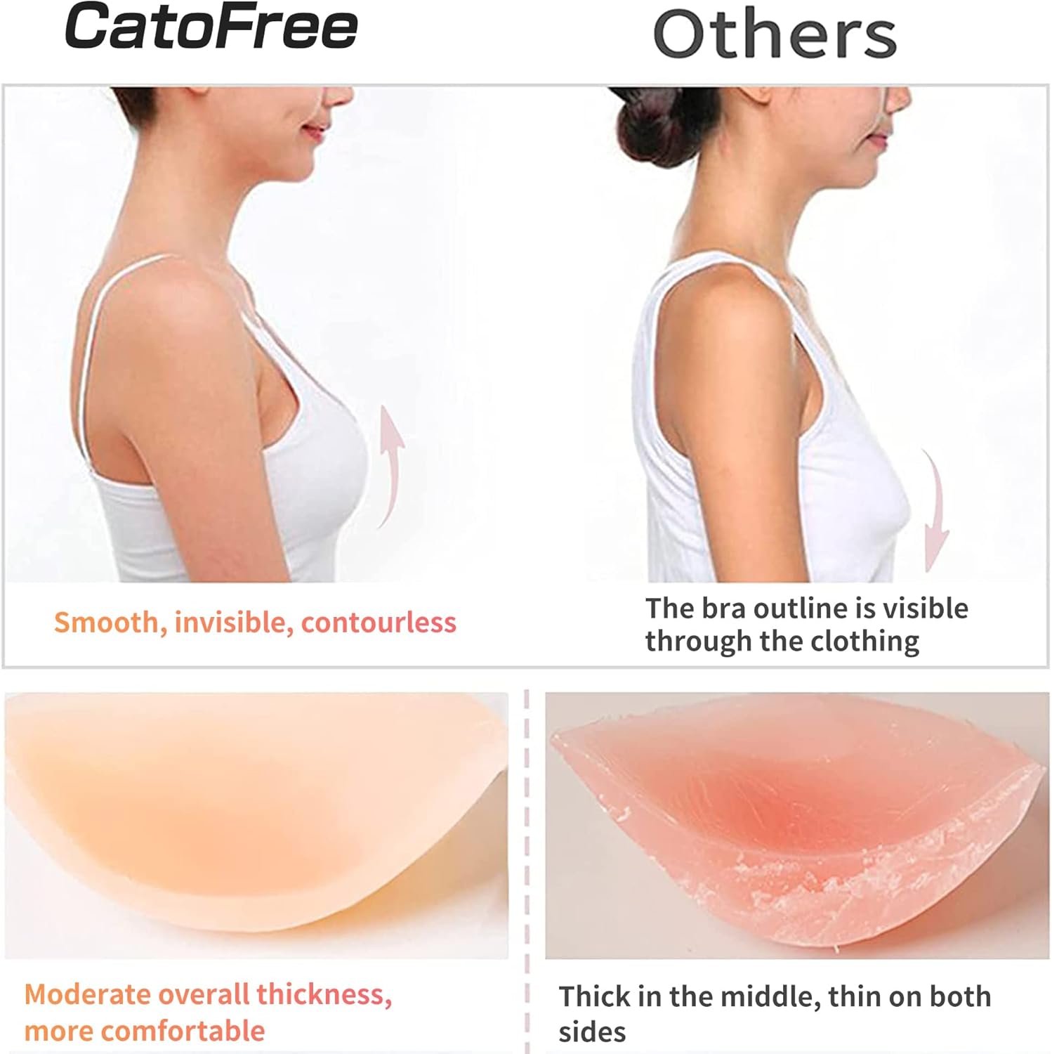 Push-Up Wire-Free Solid Silico - Backless Bra Sticky ulasan dan harga
